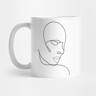 Line Drawing of Woman Mug